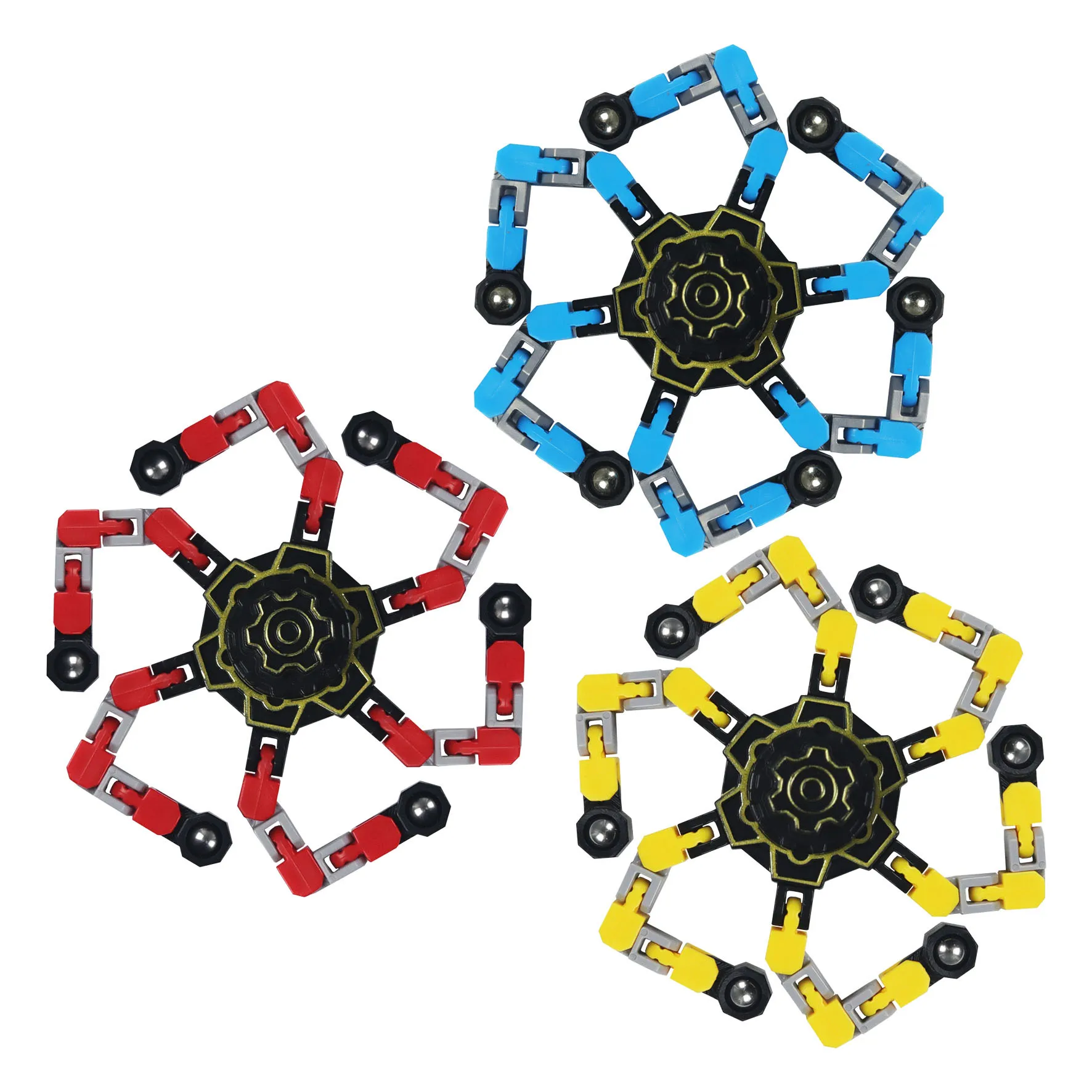 SmallOrders G020233 New product fingertip mechanical gyro decompression chain deformation mecha Variety rotating DIY  Novelties