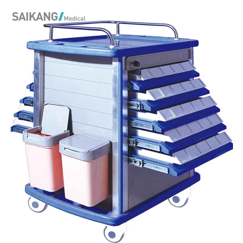 SKR054-MT SAIKANG Hospital Furniture Multifunction Nursing Physiotherapy Medicine Medical Cart