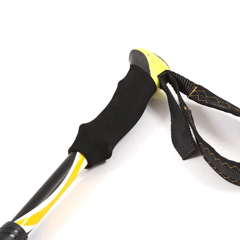 JSJM Outdoor Trekking Pole Foldable Telescopic Aluminum Alloy Cane Climbing Hiking Trekking Pole