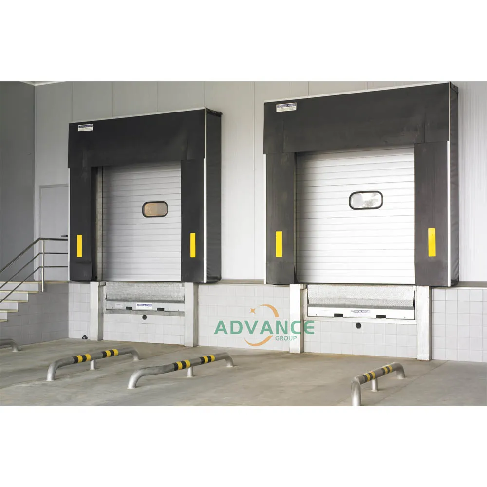 High quality exterior industrial overhead door steel logistics warehouse dock shelter room door with sensor