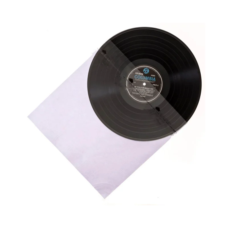Anti-Static Vinyl Record Inner Sleeves Plastic Clear LP Albums Protection Cover with Rice Paper