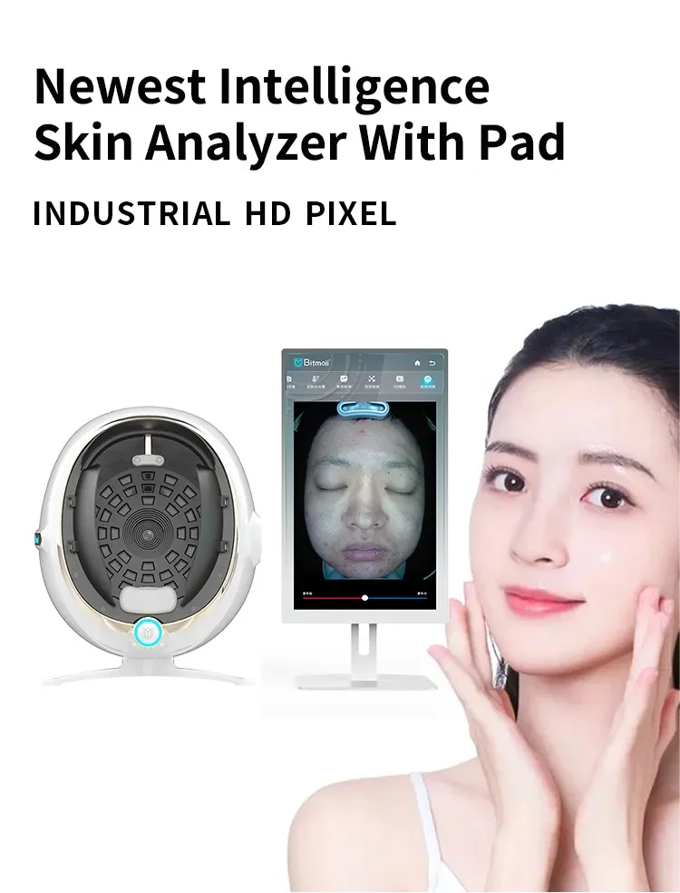 Portable 3d Skin Analysis Machine Facial UV LCD Wifi Skin Scan Skin Analyzer Machine