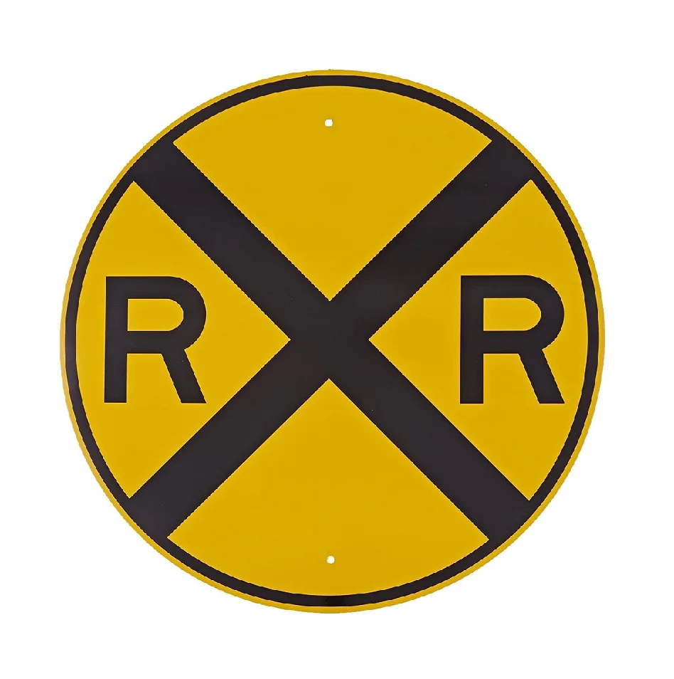 FREE SAMPLE Reflective Aluminum, Standard Traffic Sign, Legend (Railroad Crossing Pictogram)