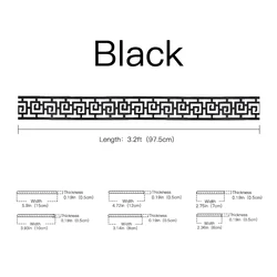 3D Waterproof Wall Border Self-adhesive Sticker ABS  New Chinese-style Molding Wall Peel And Stick Corner Line Borders Baseboard