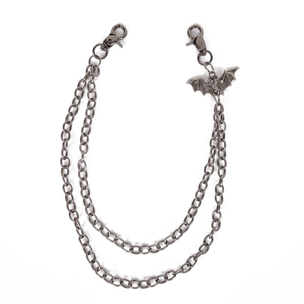 Hip Hop Punk Jeans Chain Horn Skeleton Metal Casual Pant Chain Stage Performance Jewelry