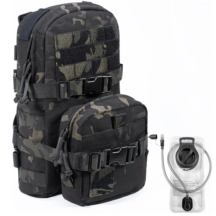 Custom Nylon Outdoor Waterproof Modular 2l Hydration Molle Accessories Tactical Storage Bag Backpack