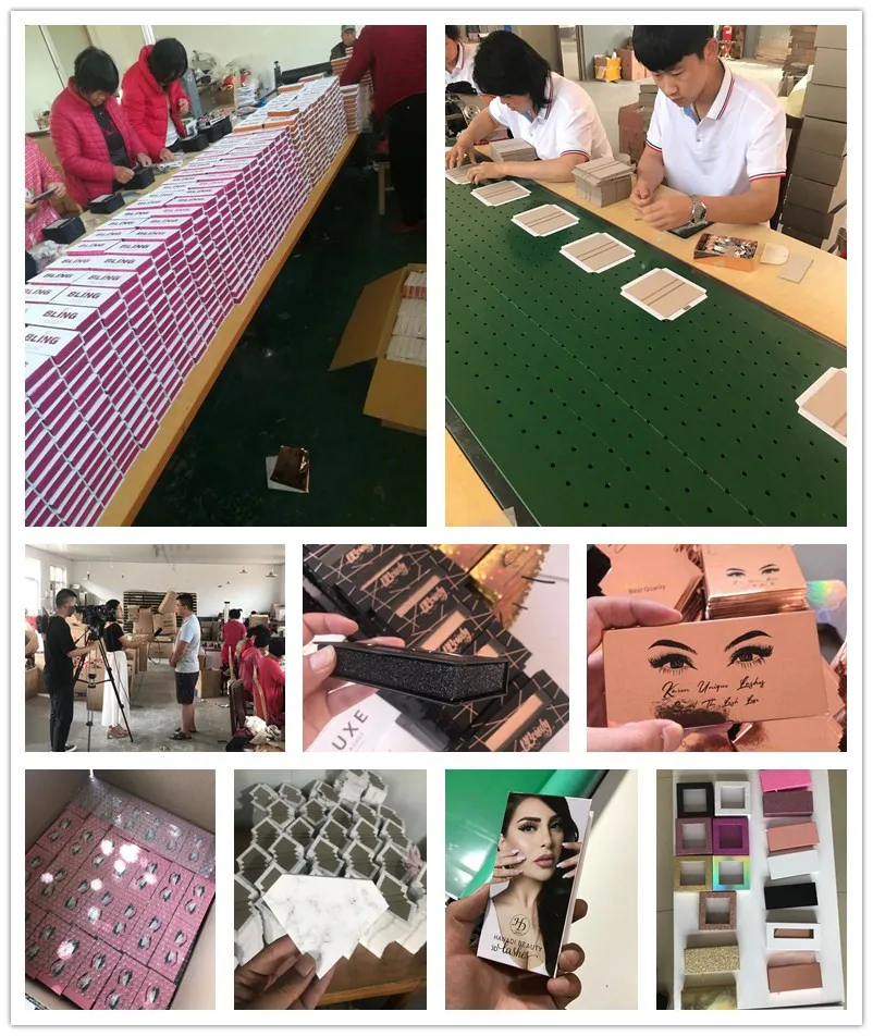 OEM Manufacture Black Square Private Label Custom Magnetic False Eyelash Packaging Box Wholesale