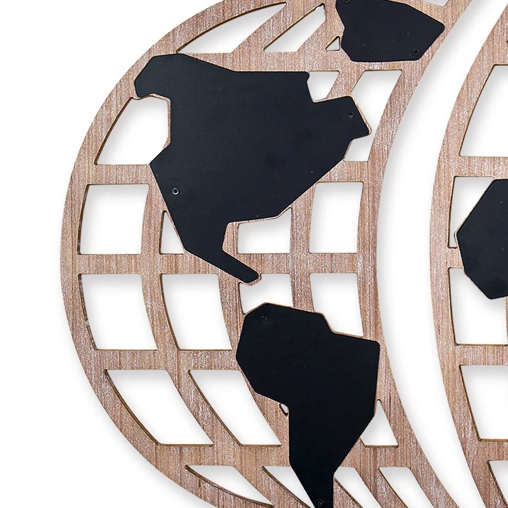 Xingcheng Wholesale hot selling nordic custom mdf 3 panel sets wooden wall world map wall art craft home decor