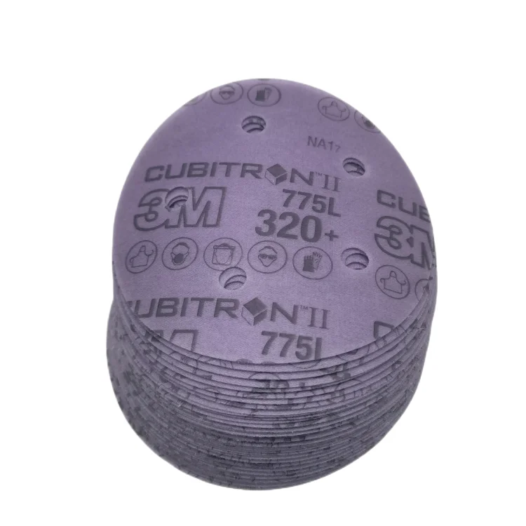 3M Xtract Cubitron II Hookit Clean Sanding Film Disc 775L 6 in Hook and Loop Sanding Discs for Paint Removal Sanding Blending