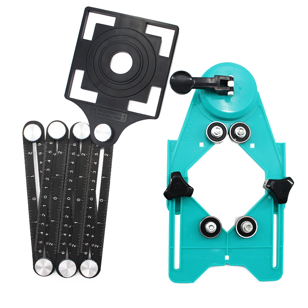 Adjustable 4-83mm Tile Drill Bit Tile Glass Hole Saw Core Bit Guide Vacuum Base Sucker Opening Hole Locator