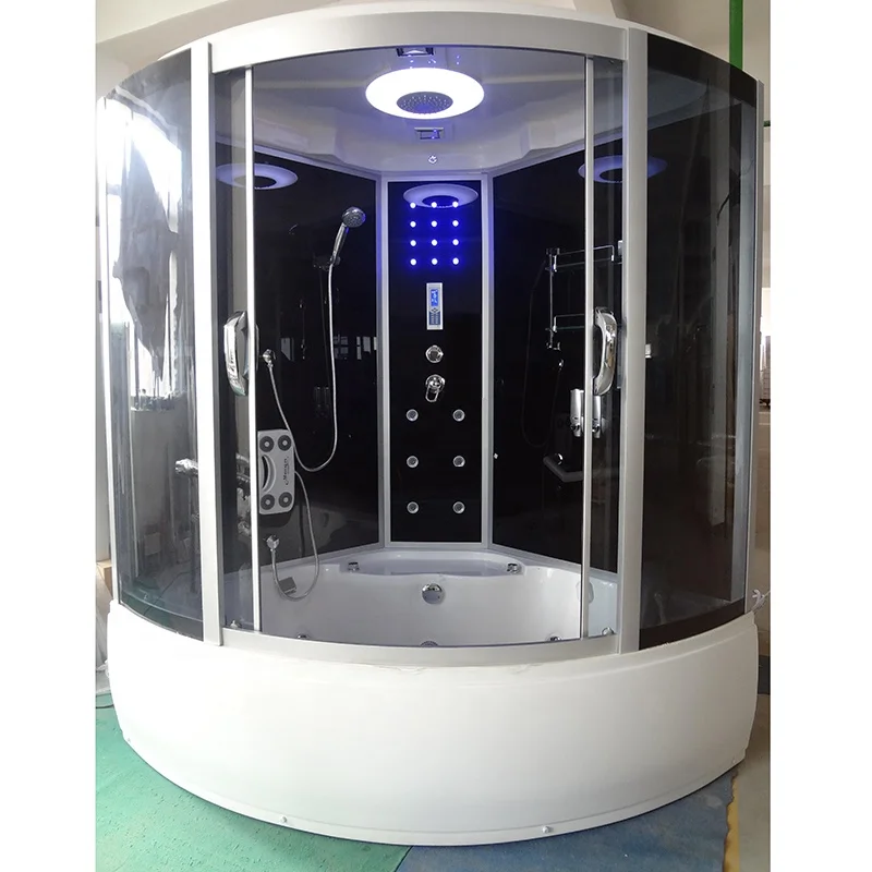New Model LED massage bathroom wet steam function shower enclosure complete