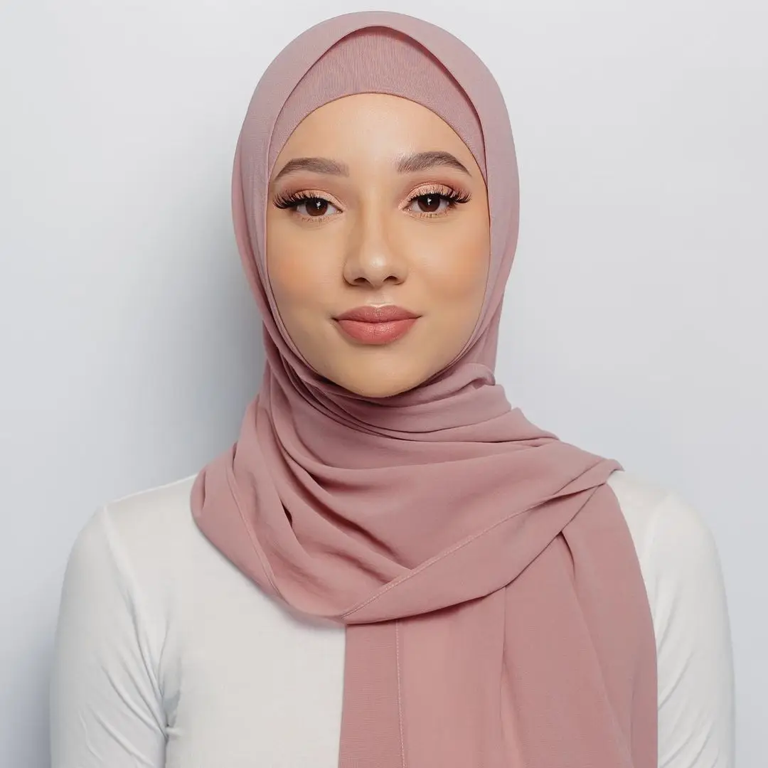 2 Piece Sets Same Color Inner Hijab Matching Cap Set and Scarves Muslim Shawls 180*70cm & 24*24cm or Custom Fashion 20pcs/color