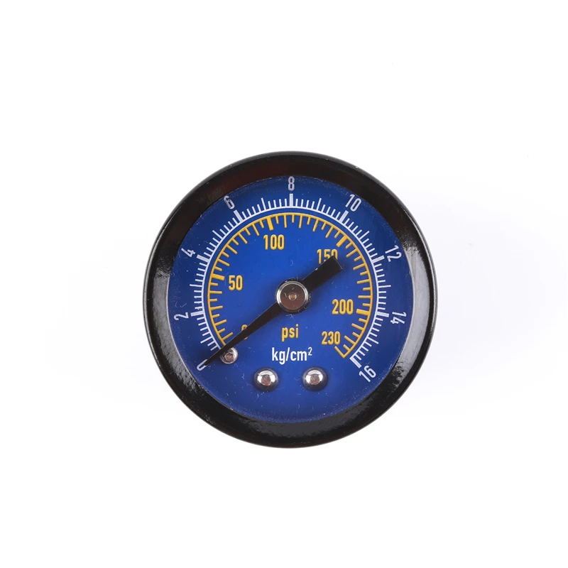 Color Dial Black Steel Material Small Pressure Gauge for Heat Sink