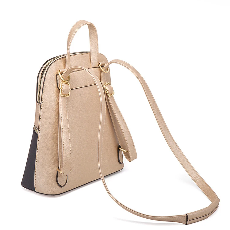 Fashion leisure women pu leather backpack, ladies fancy black backpack