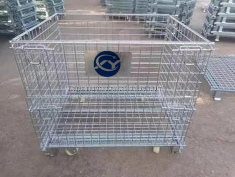 2 protective chain link Storage cages for farms, stadiums, supermarkets, factories. Barbed  wire mesh fence