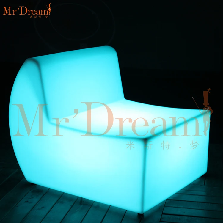 
16 colors changing comfort portable modern illuminated led living room outdoor led corner sofa 