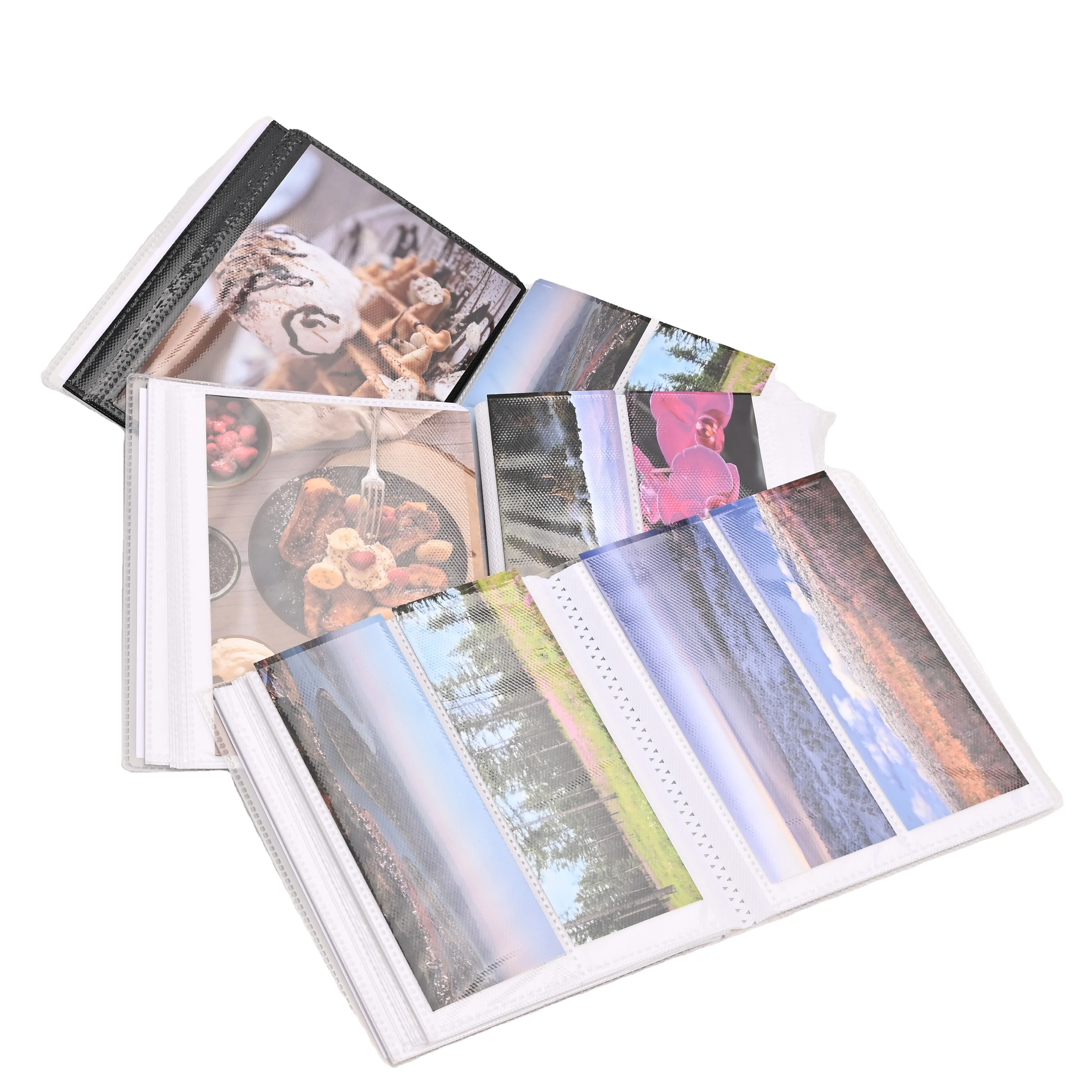 Customizable DIY Photo Album 6*8 Inches PVC Cover Transparent White Black Inner Sheet Wedding Game Card Memorial Gift Printed