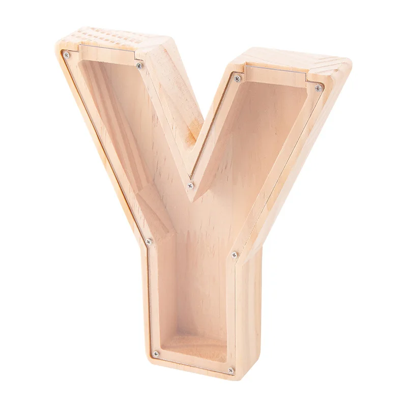Creative26 Alphabet Wooden Money Box, Suitable for Home Decoration