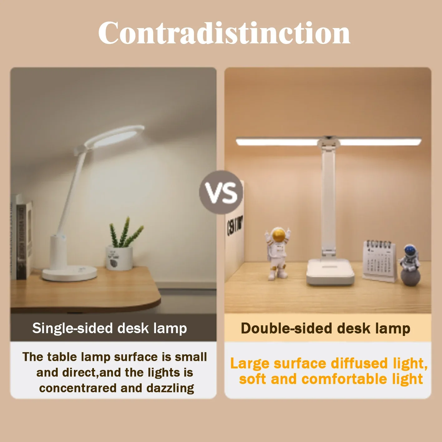 3 Levels Dimmable Touch Foldable Eye Protection Bedroom Desk Lamp LED Reading Light Touch Sensor Usb Rechargeable Table Lamp