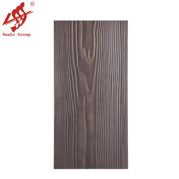 8mm Outdoor Wood Grain Fiber Reinforced Cement Board 3000mm Wall Siding Panels for Hotels Perforated Design