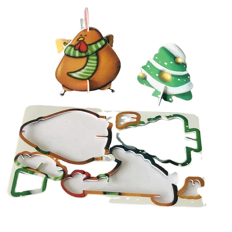 Custom Kids Simple Puzzle mini toys pp 3d puzzle card forest puzzle