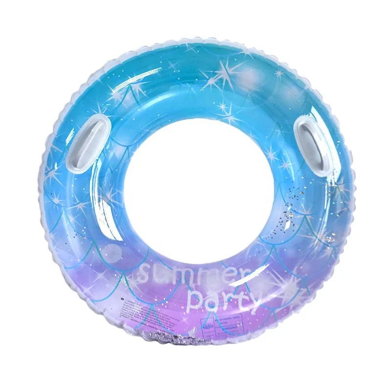 Inflatable Pool Float Beautiful Swim Ring Air Chamber Water Tube  Toy Safety Pool Accessories for Kids/Adult