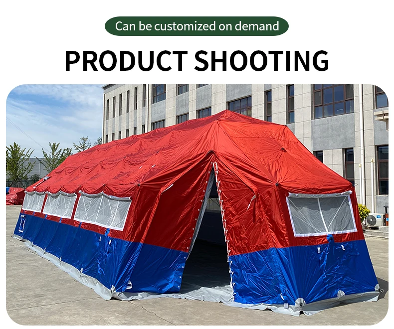 Winter Warm Emergency Refugee Shelter Aluminum Alloy Tube Structure Waterproof Ventilate Camping Disaster Relief Tactical Tent