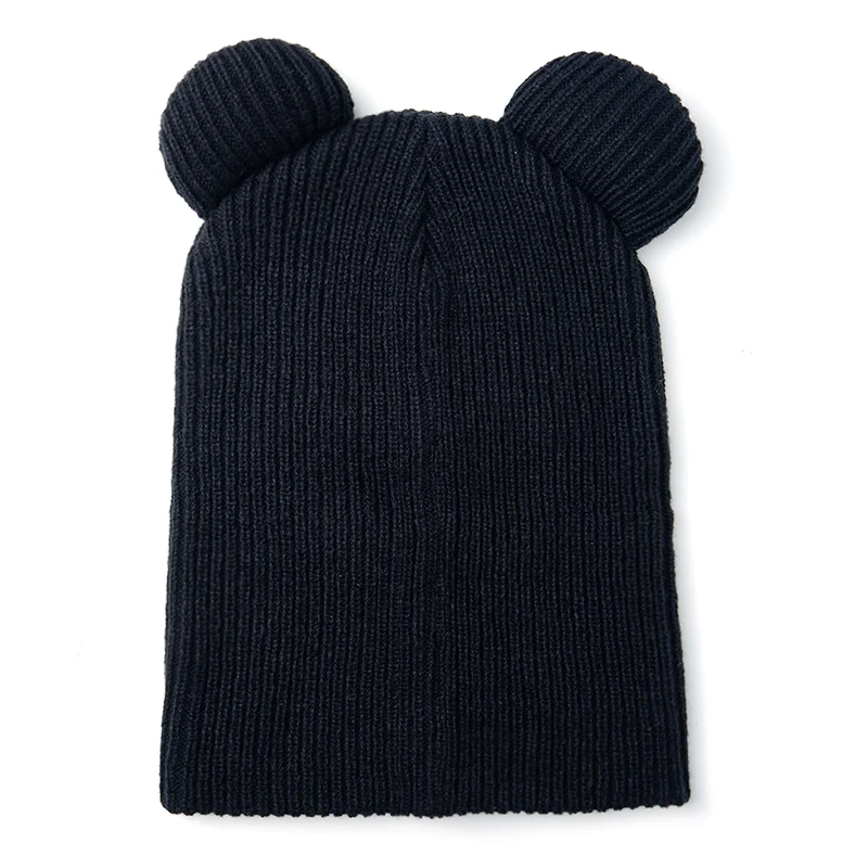 1 hole bear ear balaclava custom acrylic embroidered balaclava riding women mask hat balaclava beanie cap hat