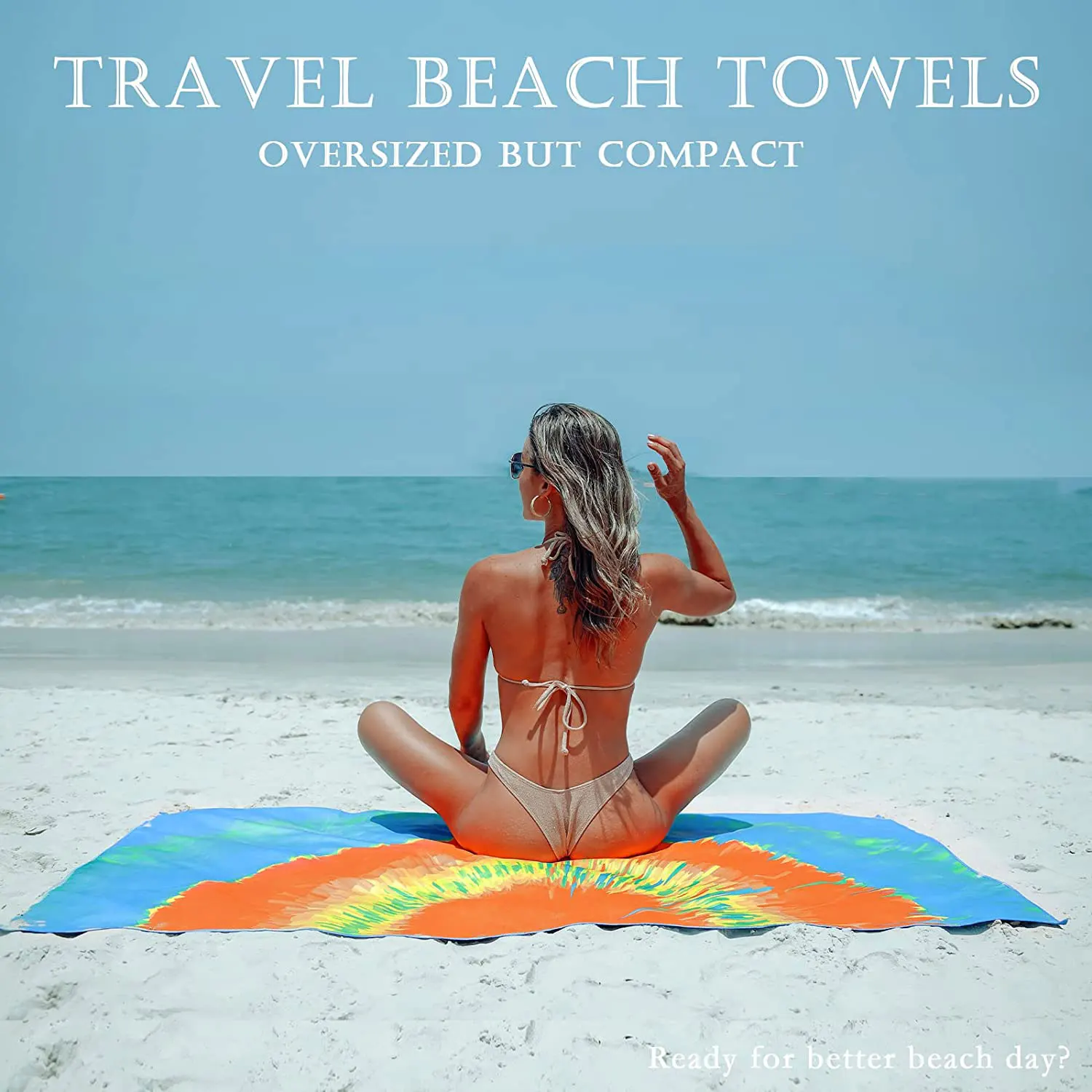 Wholesale Digital Sublimation Printed Beach Gym Sand Free Microfiber Recycled Super Large Rectangle Beach Towel With Logo Custom