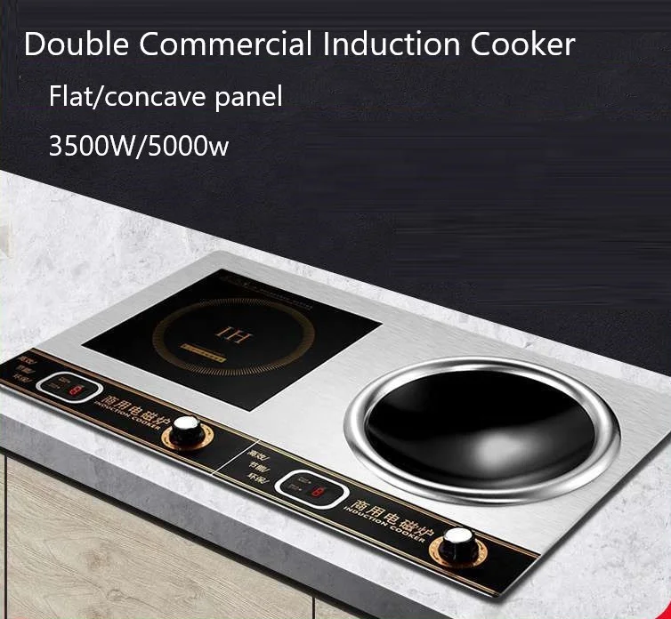 Multi Head Stainless Steel Housing Two Burner Commercial Induction Stove Embedded & Desktop Hot Plates