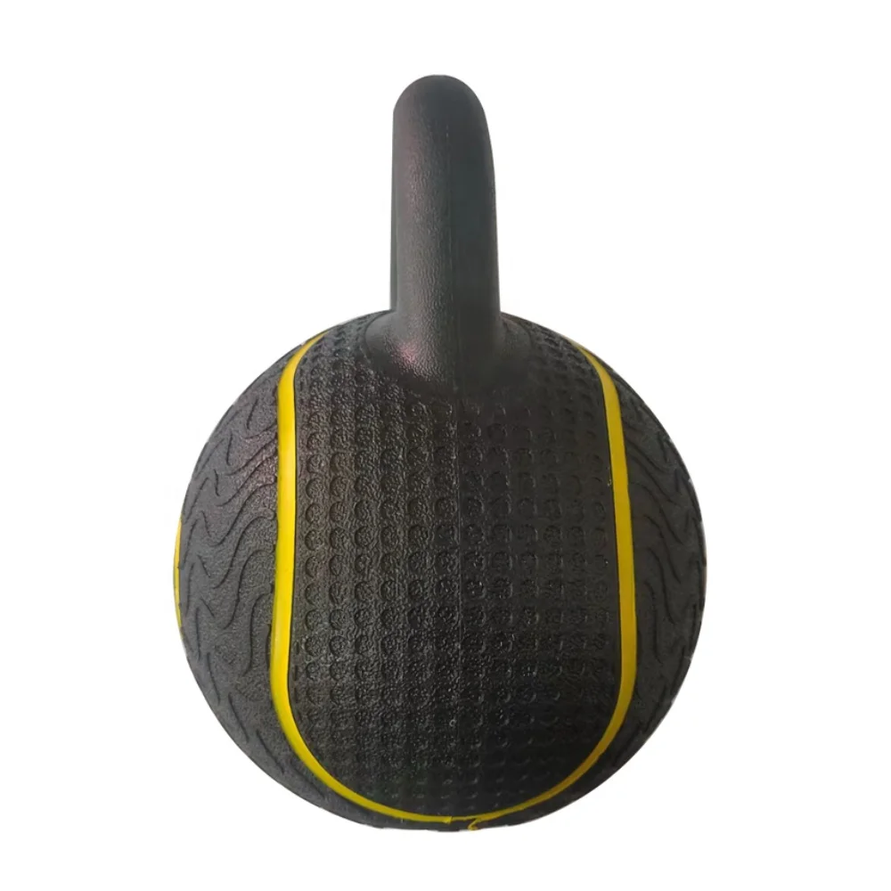 High quality Gym Fitness Black Rubber Coated Kettlebell 6LB-25LB Competition Kettlebells 3KG-12KG Cast Iron Kettle Bell