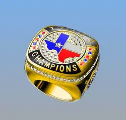 China Factory Custom Cheap TEXAS Flag Baseball Gold Champions Ring Silver Finalist Ring 2022 Trendy Rings