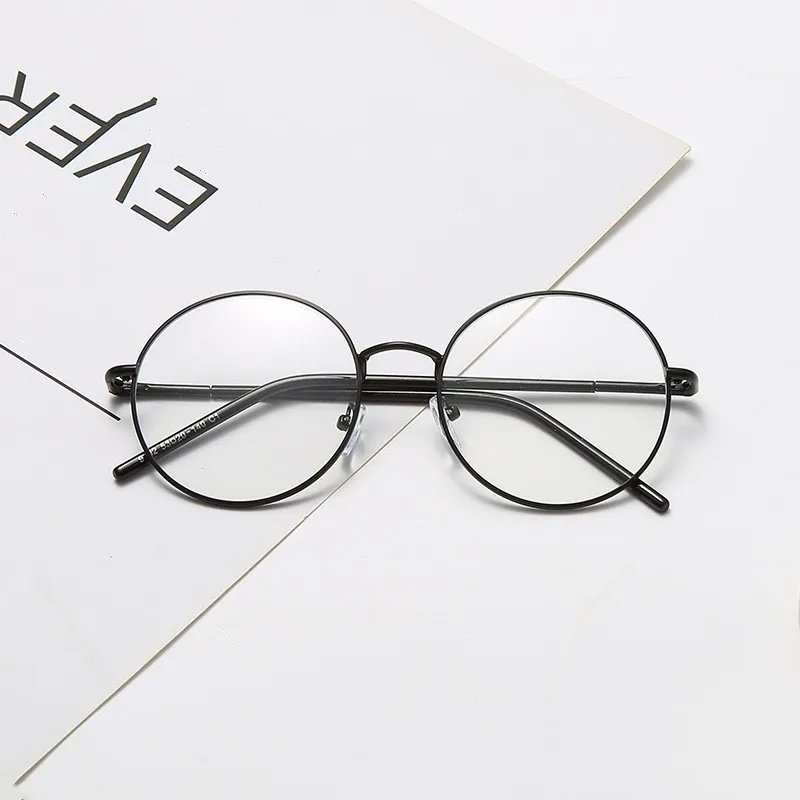 2025 Trendy Frame Reading Eyeglass Frames Metal Anti Blue Glasses Round Frame Optical Mens Clear Eyeglasses