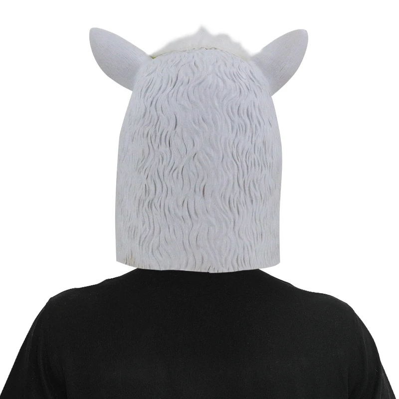Halloween Novelty Sheep Animal Mask Funny Movie Cosplay Realistic Latex Goat Antelope Llama Party Animal Mask