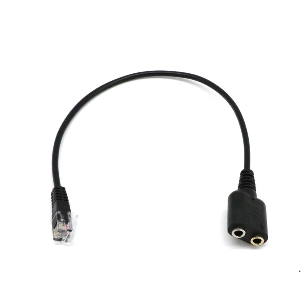 1x 3.5mm to RJ9 Jack Adapter Convertor PC Headset Headset Cable