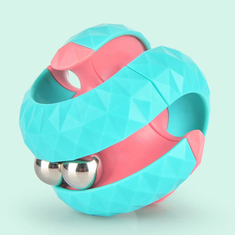 2022 New Amazon Top Selling Metal deformation Fingertip Spinner Sensory Pinball Gyro Rotation Bead Orbital Ball Toy Fidget Toys