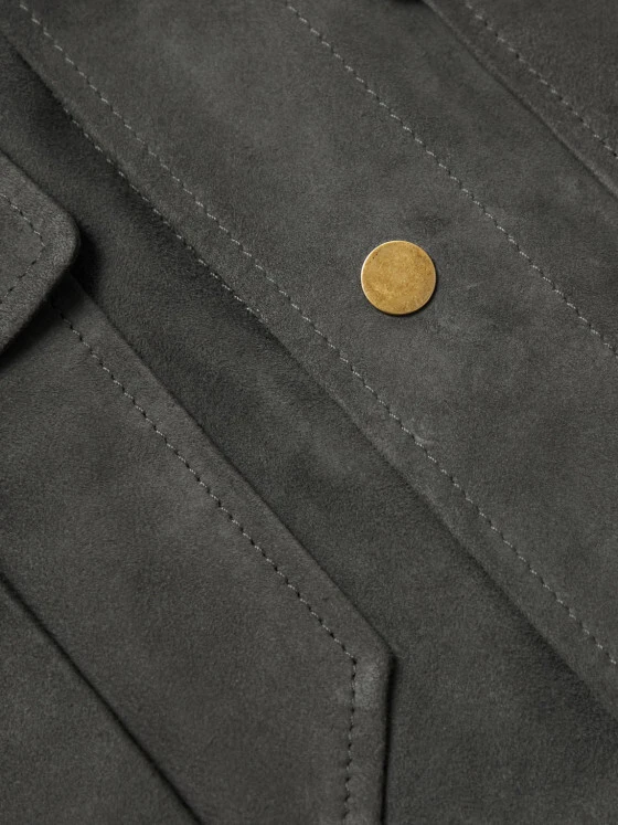 Custom Color Mens Overshirt Jackets Vintage Suede Fabric Oversized Shirts for Spring and Autumn Woven Collar Printed