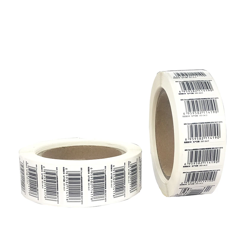Self Adhesive Custom Product Private Packaging Bar Code Labels Stickers Waterproof Digital Printing CMYK Custom Request 1 PCS