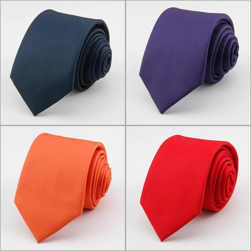 New fashion casual tie formal business British style gentleman tie polyester silk arrow shape solid color tie for men