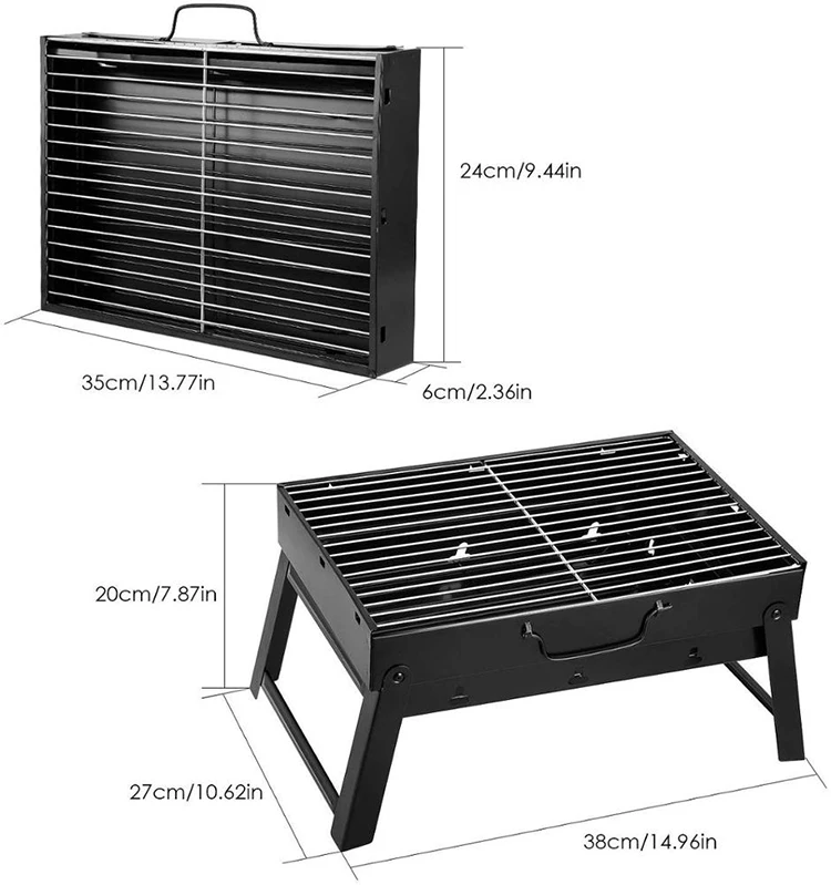 Wholesale Garden Portable Smokeless BBQ Charcoal Grill Folding Charcoal Barbecue Grill Machine