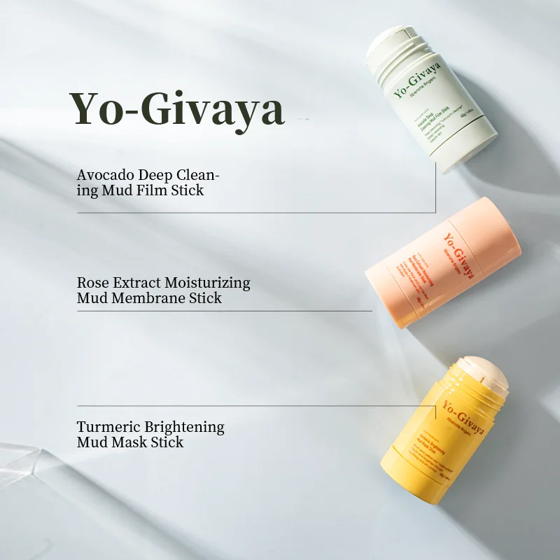 Private Label Skin Care Product Natural Cleansing Brightening Anti-Acne Avocado Face Mud Mask Stick for Face