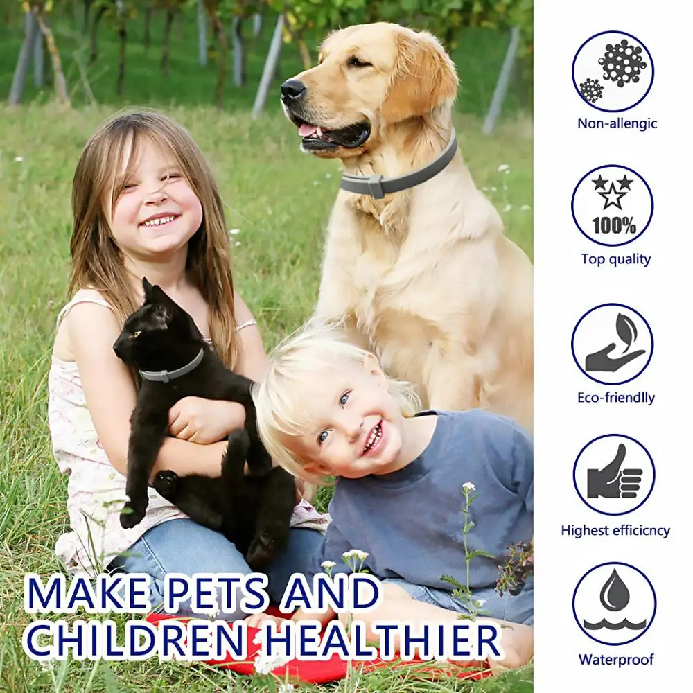 Manufacturer wholesale OEM non toxic small large adjustable waterproof pet tick mosquito cat dog flea colla