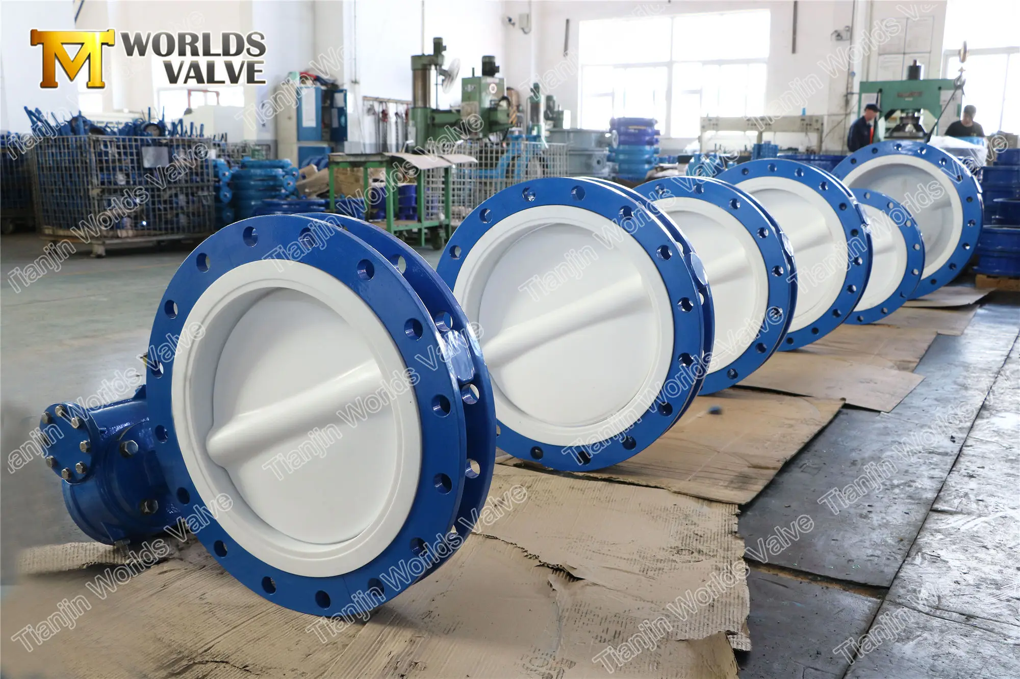 Fully ptfe pfa lining concentric lugged type butterfly valve