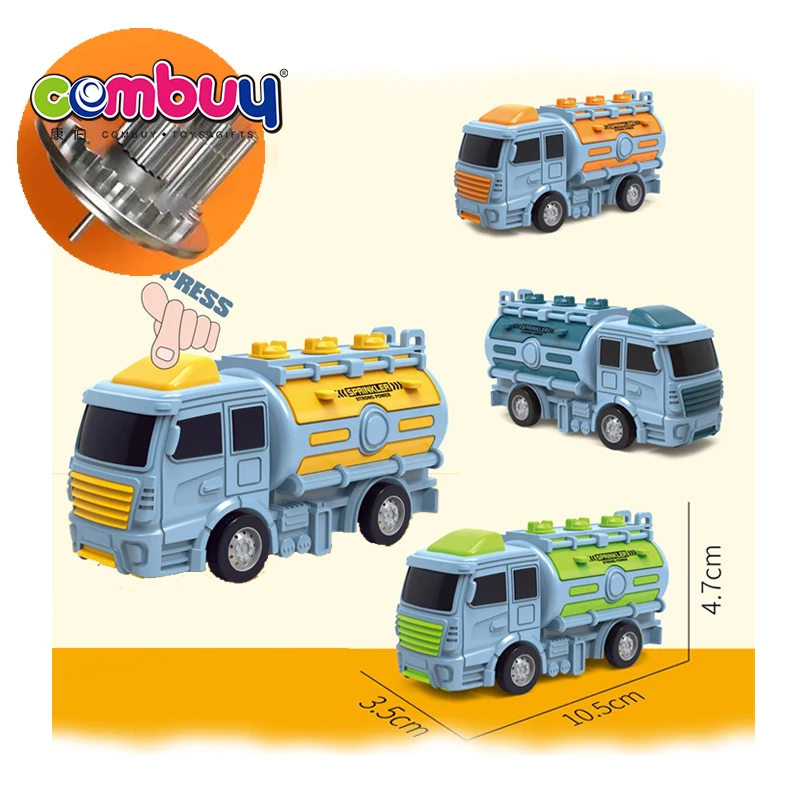 Interactive engineering truck inertia go water tanker press up toys