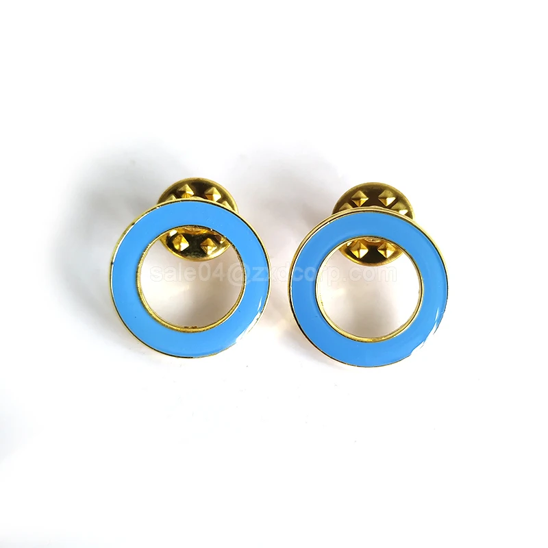 Metal Pin Badge Diabetes Blue Circle Pin with Epoxy