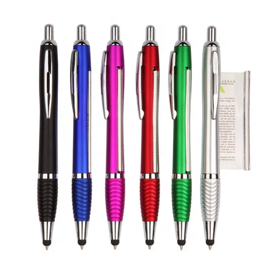 3in1 Promotional Pen custom logo pull out Banner ball pen Stylus Ballpoint Pen