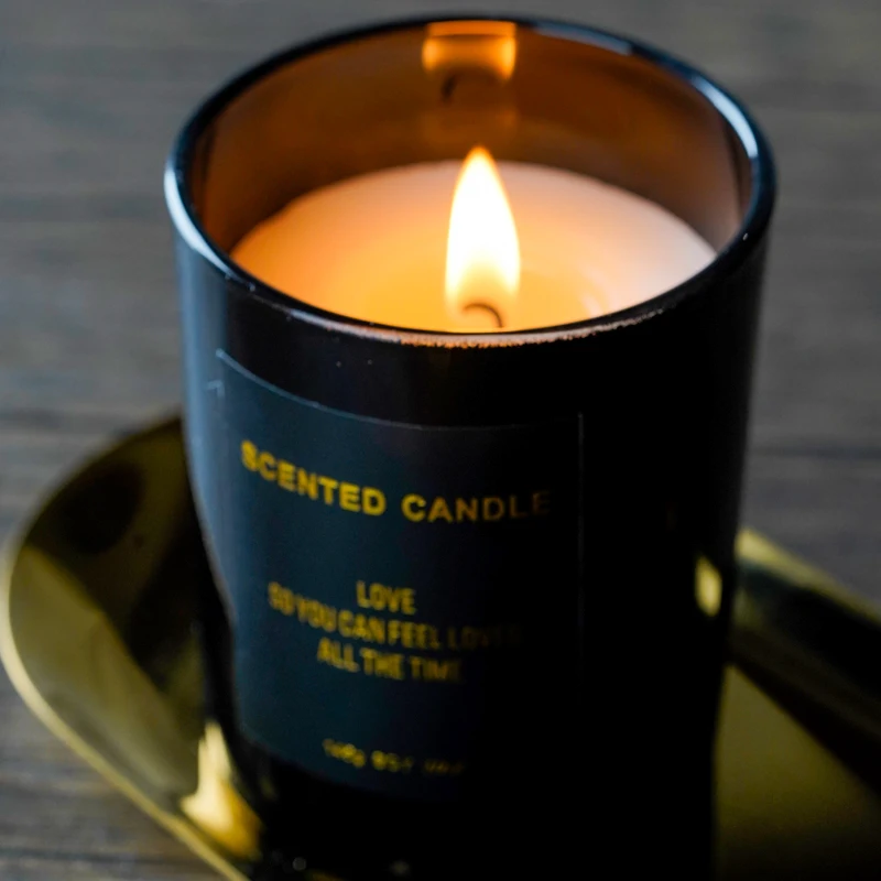High Quality Luxury Design Natural Candles Non Toxic Soy Wax Palm Wax Essential Oil Scented Candles