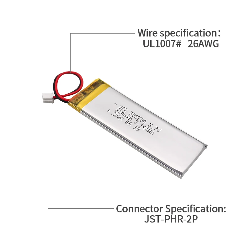 Sodium Ion Battery Manufacturers In China UFX 382780 850mAh 3.7V Li ion Rechargeable Battery