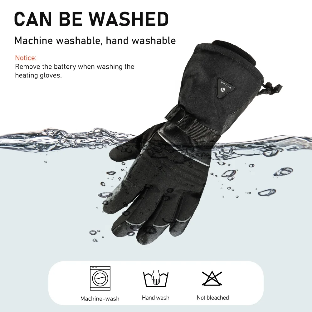 Водонепроницаемые перчатки с подогревом для мужчин и женщин, водонепроницаемые кожаные зимние лыжные теплые перчатки с электрическим перезаряжаемым аккумулятором