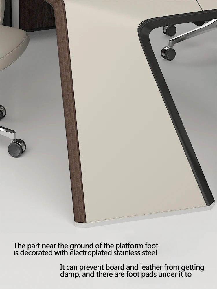 Modern Luxury Executive Table Office Furniture L Shape Modern White Office Computer Boss Desk